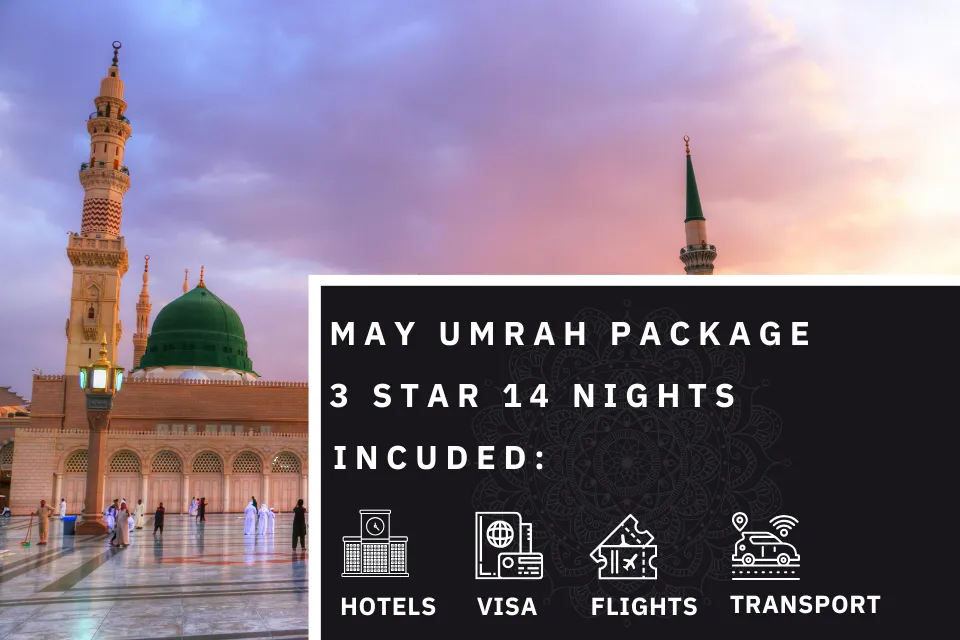 14 Nights 3 Star May Umrah Package